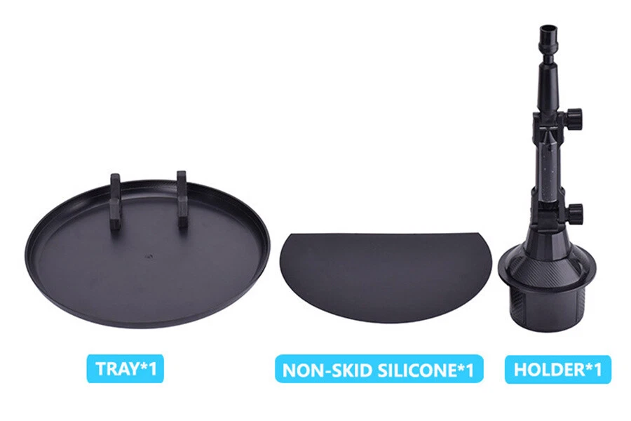 Portavasos interior coche ajustable estante mesa soporte comida soporte bandeja universal Foto 4 de 4