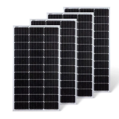 4x 100W Monokristallin Solarmodul 12V Photovoltaik Solarpanel = 400Watt Solar PV