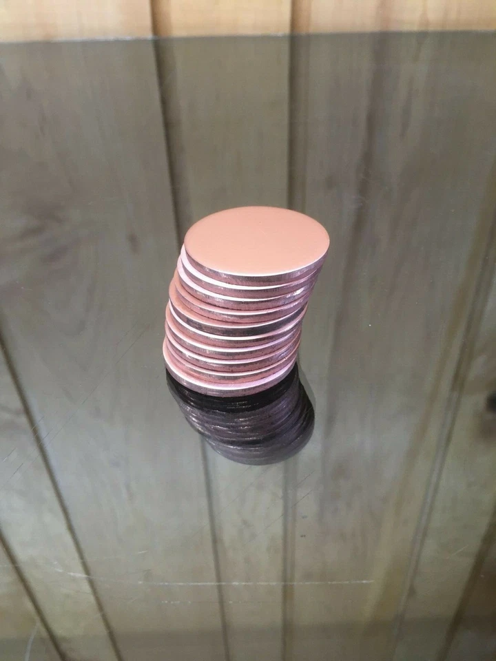 Aluminum Disk Circle Blanks 1-1/2" Diameter 1/8'' Thick 10 Pieces Disc Discs - Image 2 of 4