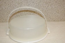 Vintage Tupperware  3 Piece 12"D Pie/Cake Keeper w/Lid and Handle