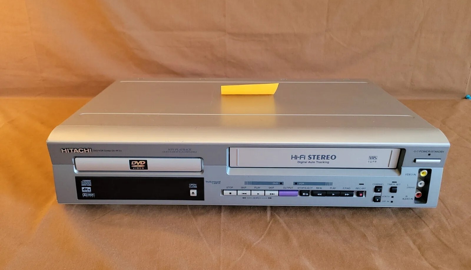 Hitachi DVD/VCR Combo DVPF2U HiFi VHS Player Recorder WORKING FOR
