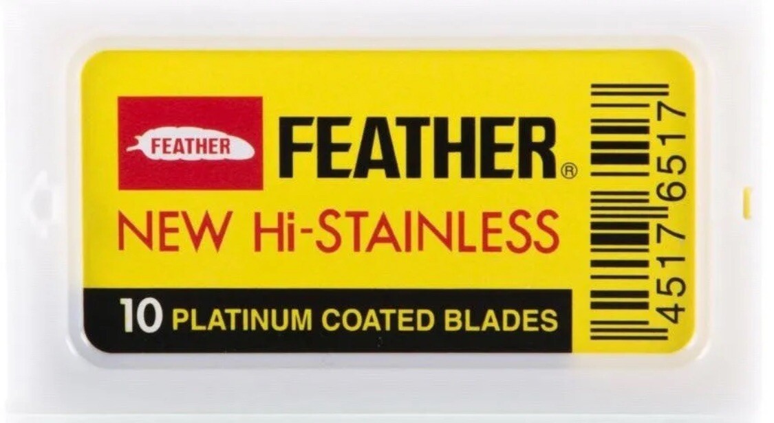 50 Feather Shaving Razor Blades Stainless Double Edge 2 Sided For
