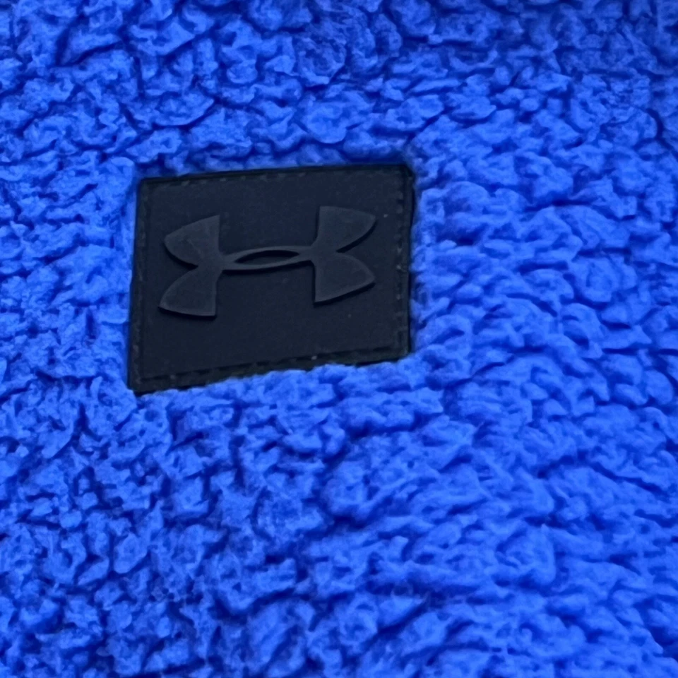 Under Armour UA Girls Medium Youth Loose Fleece Cozy Fur Zip-Up Jacket Hoodie - Image 4 of 4