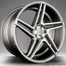 19 Zoll A601 Royal Alufelgen 8,5x19 5x120 ET35 silbergrau frontpoliert für Opel