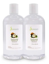 Fractionated Coconut Oil 100% Pure & Natural Cold Pressed 4 fl oz to 1 Gallon