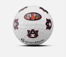 Taylormade TP5 Pix Golf Balls Auburn Tigers NCAA One Sleeve 3 Balls