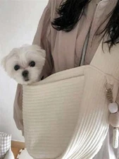 SHEIN Plain Pet Carrier Bag Beige