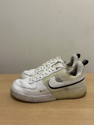 Nike Air Force 1 react AF1 men's white with black tick trainers UK Size 7 | eBay UK