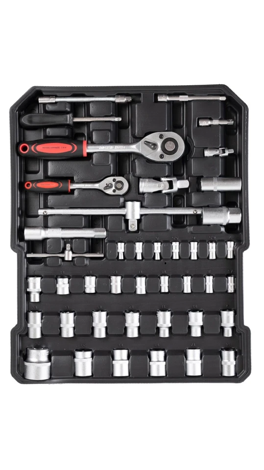 VALIGIA CASSETTA ATTREZZI DA LAVORO KIT UTENSILI 849 PEZZI COMPLETA DI TROLLEY - Immagine 3 di 4