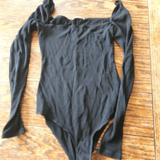 Reformation Jeans Gaia square neckline Ribbed Bodysuit sz Small