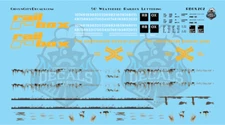 Railbox RBOX Weathered Lettering 50' Boxcar HO Scale Decal Set