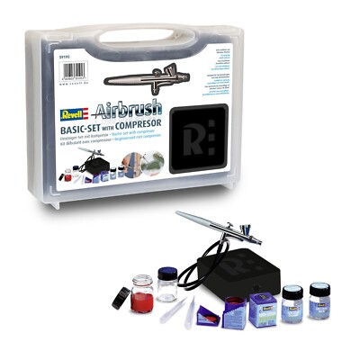 Airbrush NEW Basic Set mit Kompressor Airbrush Set Starter Basis Set Revell NEU