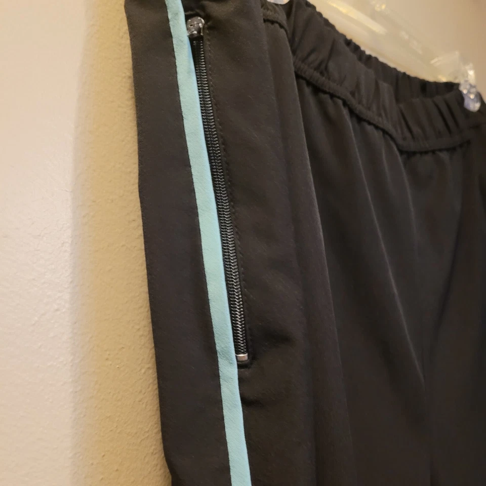 CBK Sport Azul Turq Ejercicio Bolsillo con Cremallera Capri Con Cintura Elástica Talla XL Foto 4 de 4