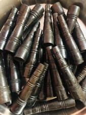 5 PC 4" Handmade Clay Chilam Chillam Chillum Smoking Pipe Terracotta Black Glaze