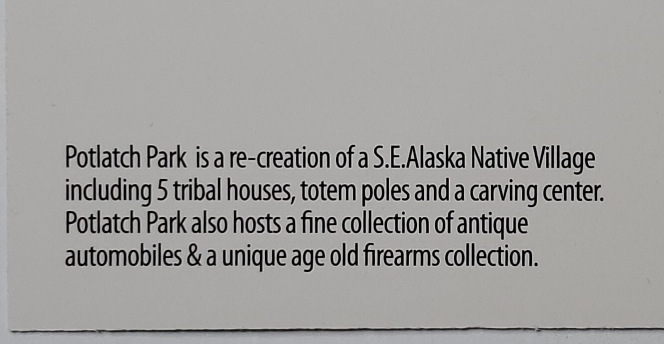 Postcard Potlatch Park Ketchikan Alaska USA Native Village Totem Pole