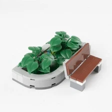 MOC Custom Street View Semicircle Flower Bed Baseplate PDF Paper Instructions