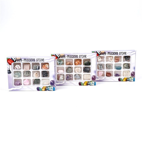12 Mixed Rough Raw Crystal Mineral Specimen Rock Stones Geology Learning Kit Set - Picture 8 of 9