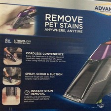 Bissell Pet Stain Eraser Advanced Cordless Spot Carpet Cleaner Vacuum 2054