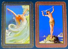 EN110 Swap Playing Cards 2 VINTAGE ENGLISH NAMED GLAMOUR LADIES MERMAID STH SEA