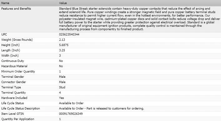 Starter Solenoid Standard for 1975 INTERNATIONAL MS - Imagem 4 de 4