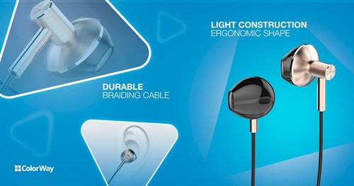 COLORWAY In-Ear Kopfhörer WD02, 3,5 mm, Eingebautes Mikrofon, Kabelsteuerung - Bild 5 von 6