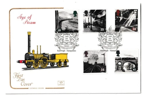 18/1/1994 UK GB FDC - The Age of Steam - Early Engine - Eastleigh Special PM