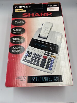 Sharp EL-1197PIII Heavy Duty Electronic Printing Calculator  - 5D021977