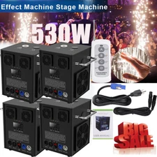 4PCS Large Cold Spark Machine 530W DMX Stage Firework Machine 6.6-9.8ft DJ Light