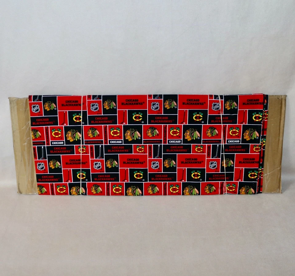 Chicago Blackhawks ~ Block Pattern NHL Cotton Fabric 1/4 Yard 9” X 44” New - Image 3 of 4