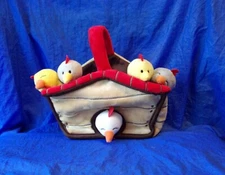Hug Fun Plush Finger Puppets 5 Chicken in a Basket  
