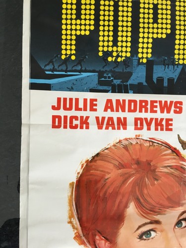 Póster de película de una hoja original de Mary Poppins de Walt Disney R-1980 estilo A - Imagen 6 de 6