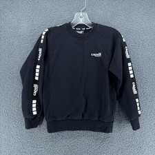 Capelli Sport Sweatshirt Youth Boys M 10-12 Black Crewneck Tape Logo Pullover