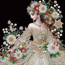Diamond Painting Kits for Adults Lady, 5D Special Shape Diamond Art Kits for Be