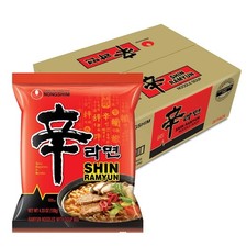 Nongshim Shin Ramen Spicy Noodles Pack of 20 Savory Microwaveable