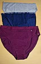 3 Victoria's Secret Gray Blue Burgun High Leg Brief Panty Lot XL XLarge