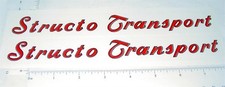 Pair Structo Transport Semi Trailer R/B Stickers ST-044