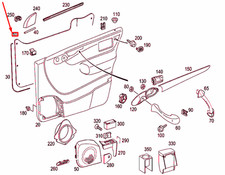 NEU MERCEDES-BENZ A W168 T&Uuml;RDICHTUNG VORNE RECHTS ISOLIERUNG A1687272030