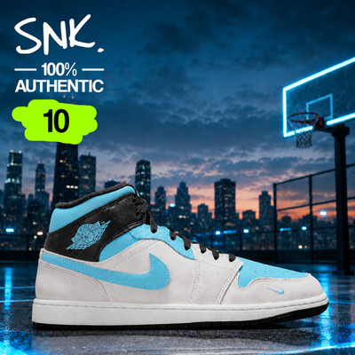 JORDAN 1 MID SE mens sneakers IM6567-121 summit white blue chill US SIZE 10