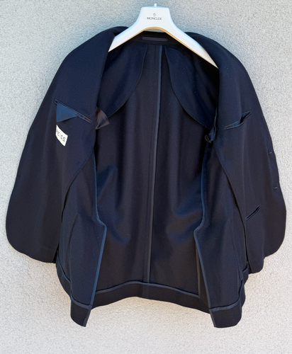 REISS Blazer Lightweight Summer Wool Cashmere Unlined Navy Blue Mens 42" MINT - Picture 2 of 12