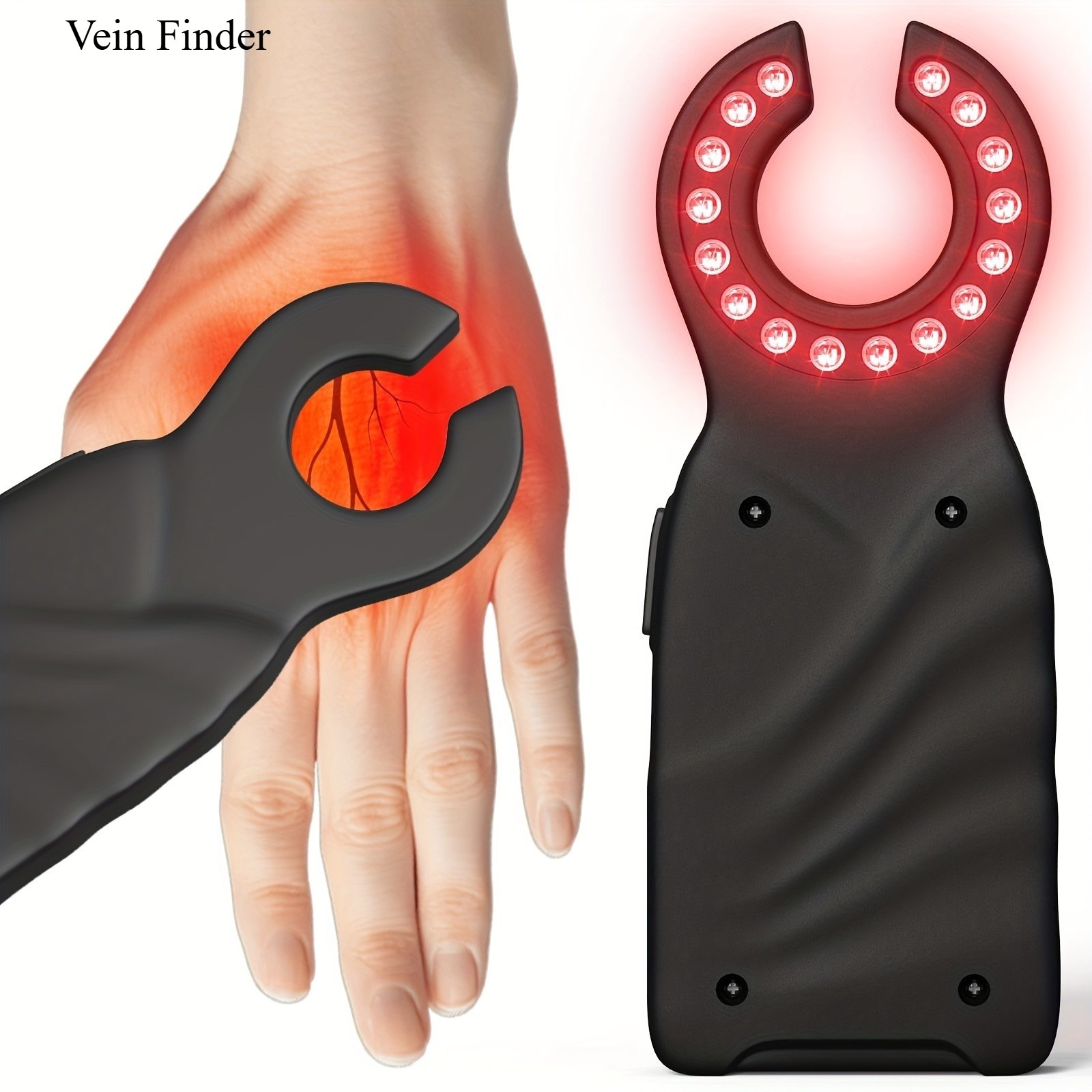 Vein Locator Vein Finder Transilluminator Vein Viewer Portable w/ 16 LEDs US