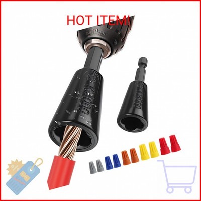 2 Pcs Upgraded Wire Twister Tool for Drill, Compact Wire Nut Twister for DIY Hom