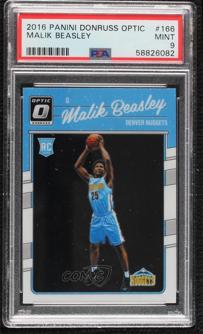 2016-17 Panini Donruss Optic Malik Beasley #166 PSA 9 MINT 17a5