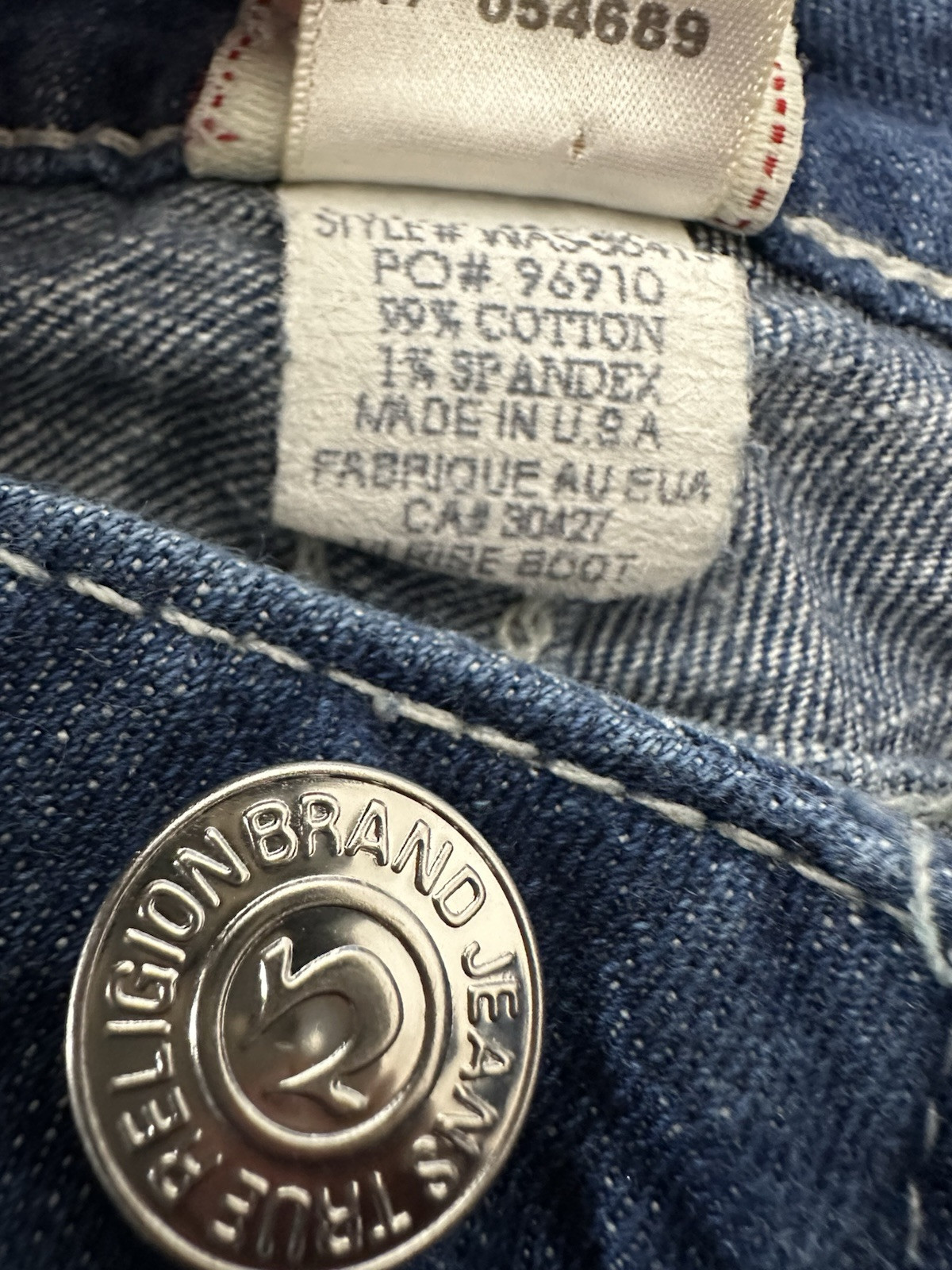 True Religion Jeans Women Size 27 Stretch Boot Cut Skinny Rodeo Cowgirl Low Rise thumbnail 4