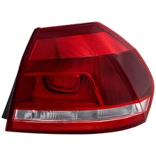 Halogen Tail Light For 2012-2015 Volkswagen Passat Right Outer Clear/Red w/Bulbs