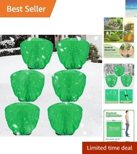 39.3in x 39.3in Drawstring Plant Covers - Essential Winter Protection Set