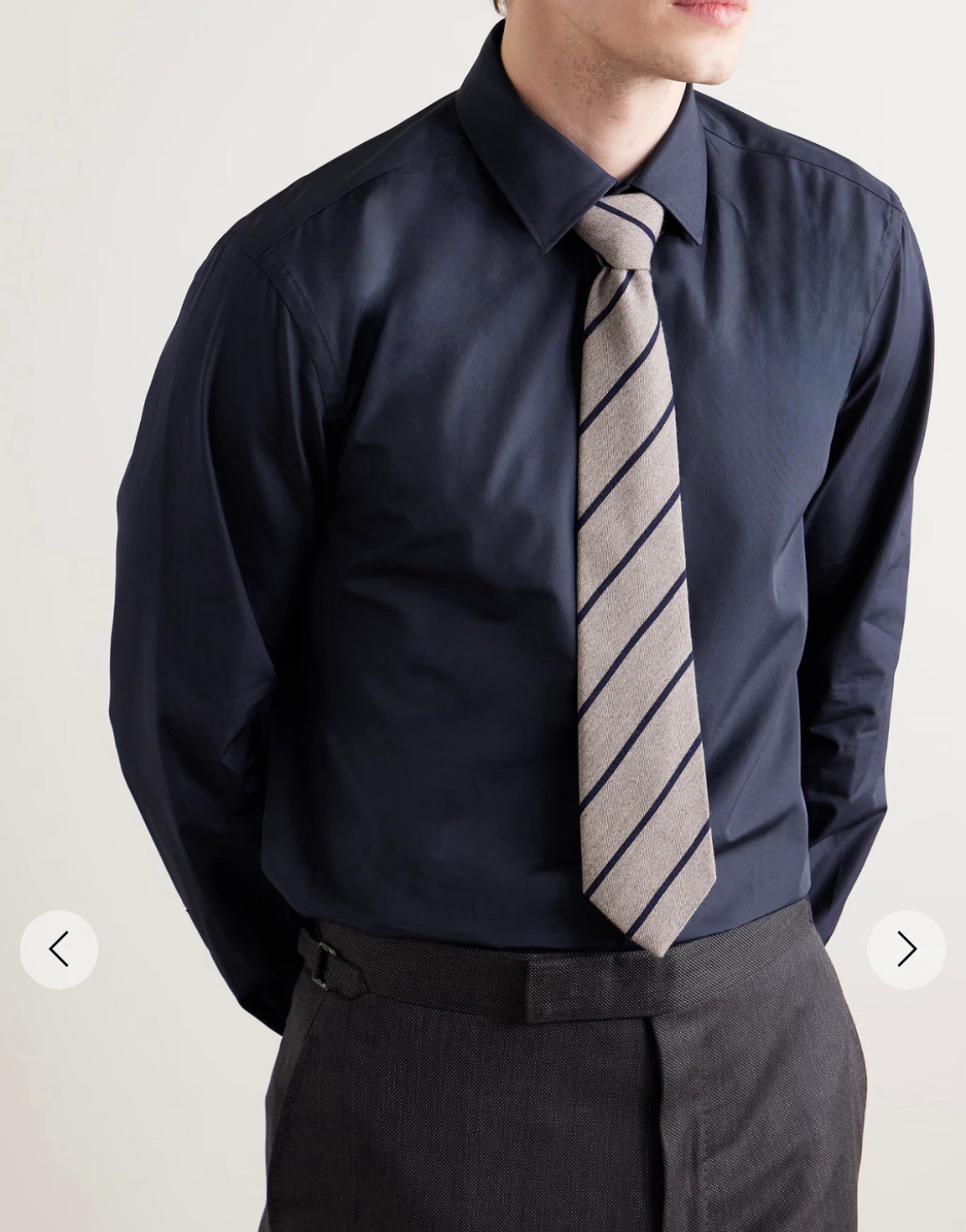 $250 PAUL SMITH LONDON Made In Italy Shirt Mens 15.5/39 Slim Fit Navy Cotton EUC