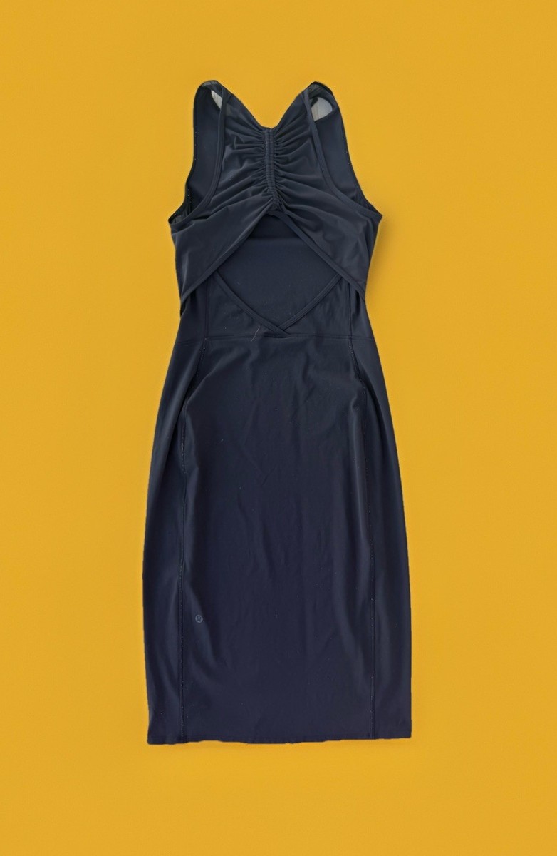 Lululemon Rather Be Gathered Dress, Black, Sz 6 View 4