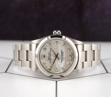 Rolex Oyster Perpetual 31mm Stainless Steel White Mop Dial Watch 67480 2