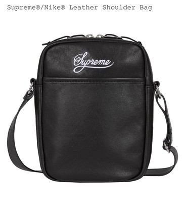 Supreme®/Nike® Leather Shoulder Bag Style: Black SS25 | eBay