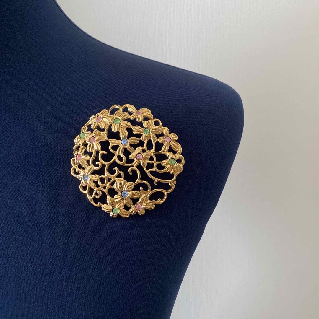 Yves Saint Laurent YSL Brooch 6.6 cm Diameter Large Vintage Elegant thumbnail 20